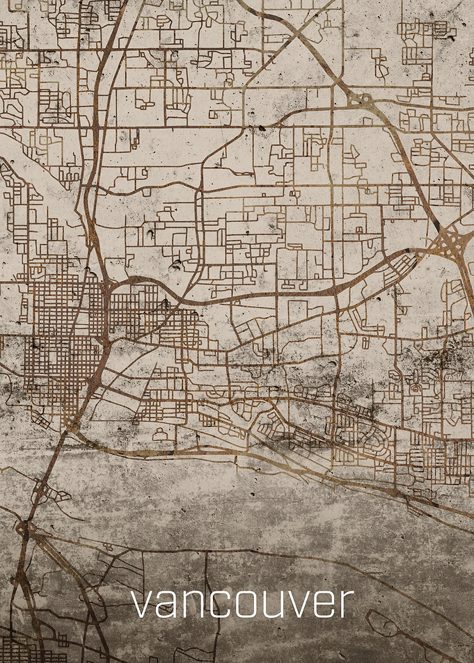 Vancouver Rusty Street Map