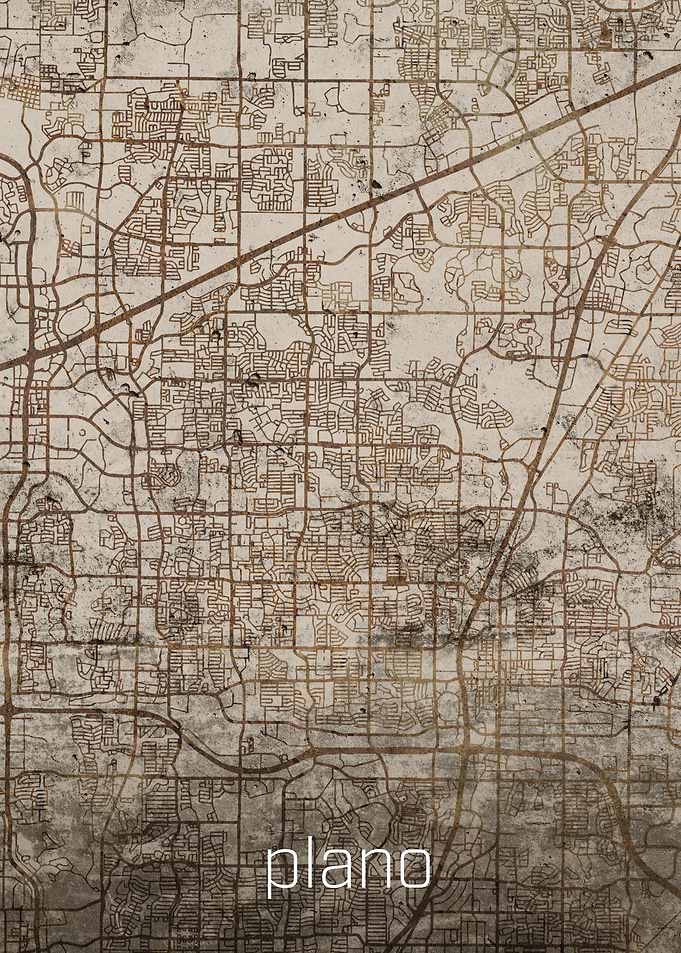Plano Rusty Street Map