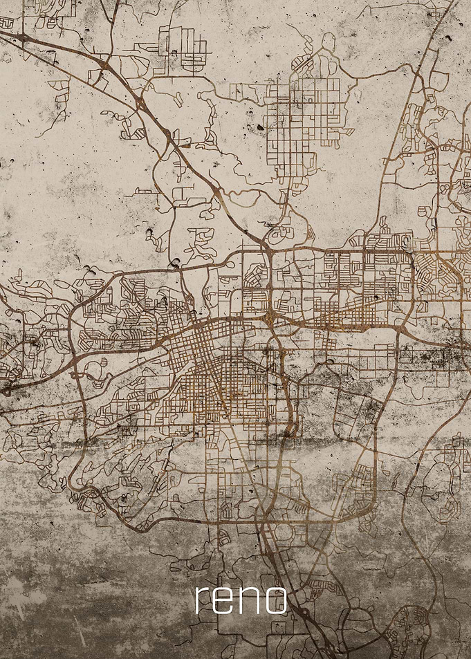 Reno Rusty Street Map
