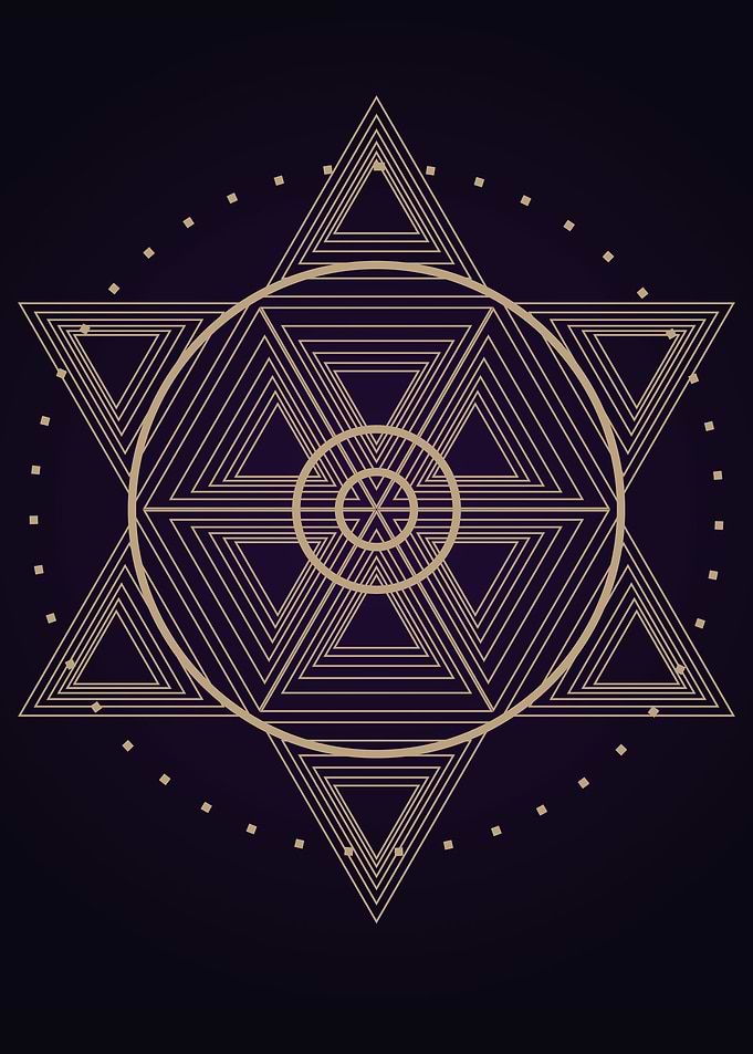 Geometric hexagonal Star