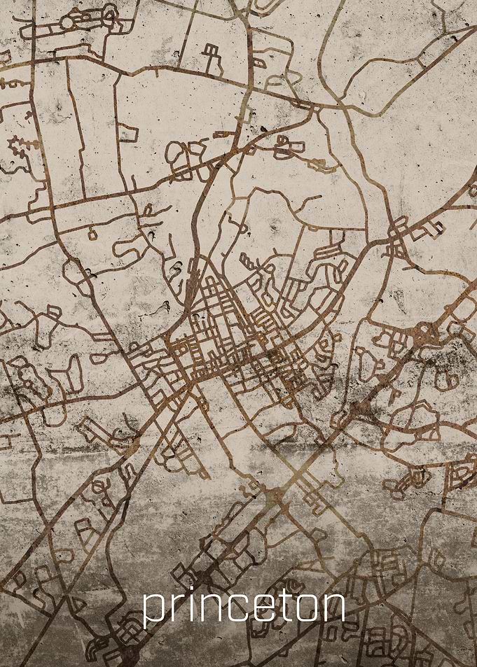 Princeton Rusty Street Map