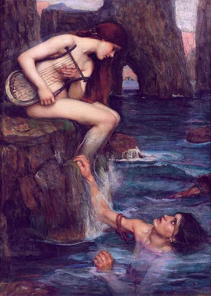 Siren Mermaid with Lyre