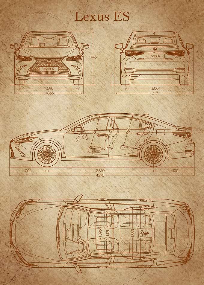Lexus ES 2019 Blueprint