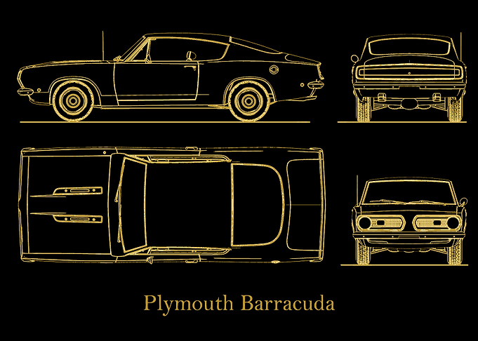 Plymouth Barracuda gold