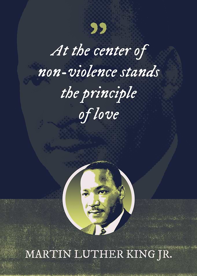 At the center of
