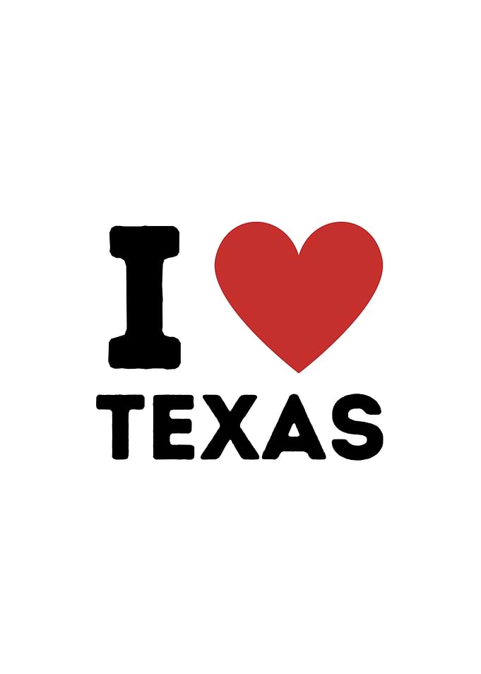 I Love Texas Simple Heart