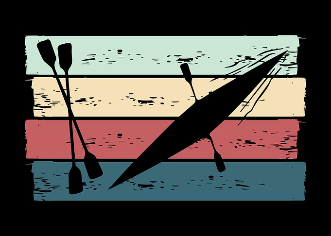 Kayak Paddles Retro