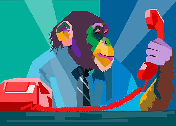 Monkey with Phone