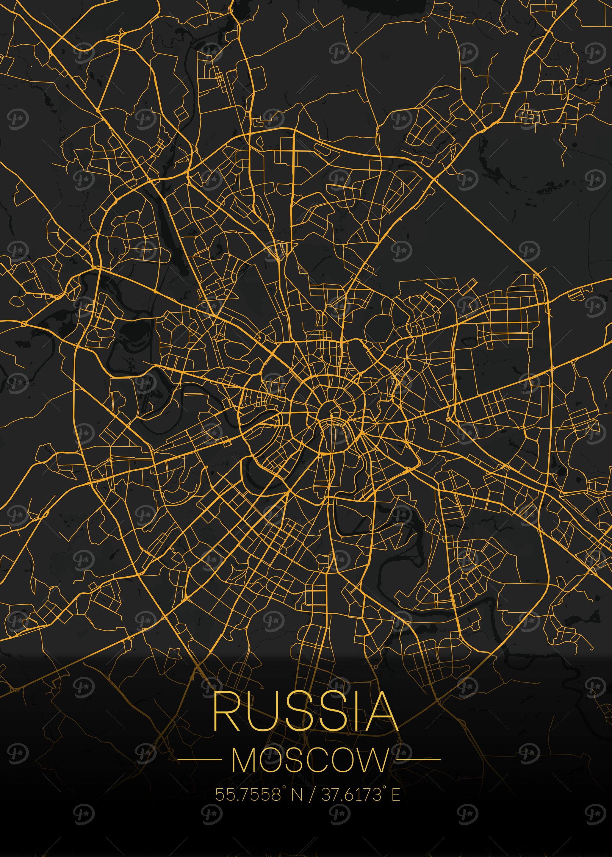 Russia Moscow Citymap