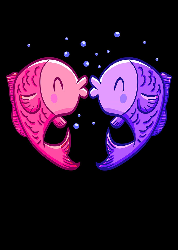 Cute Fish Kissing Heart