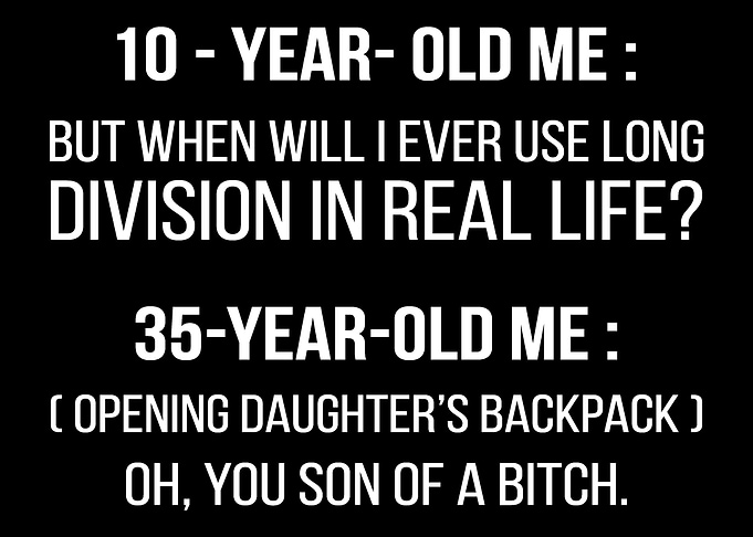 Long Division Funny Dad Gi