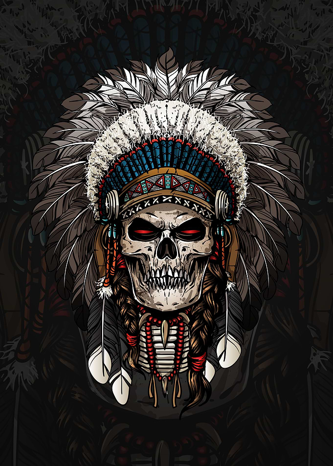 Indian Chief Skull