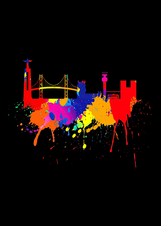 Lisbon Skyline Painting
