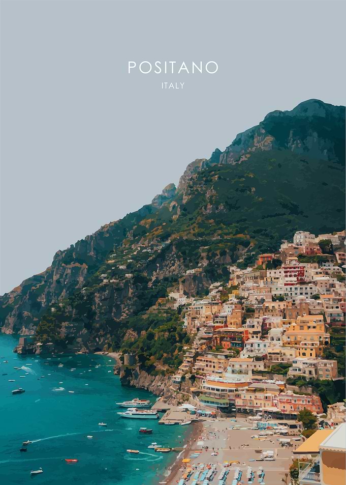 Positano Italy Artwork