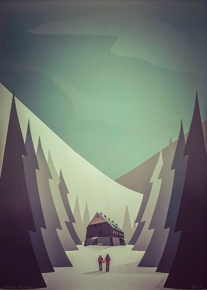Walking in the woods