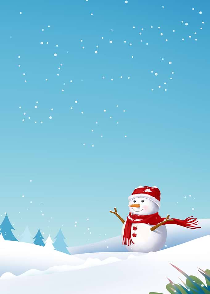 Snowman in winter
