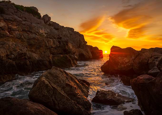 Sunrise Sea landscape sun