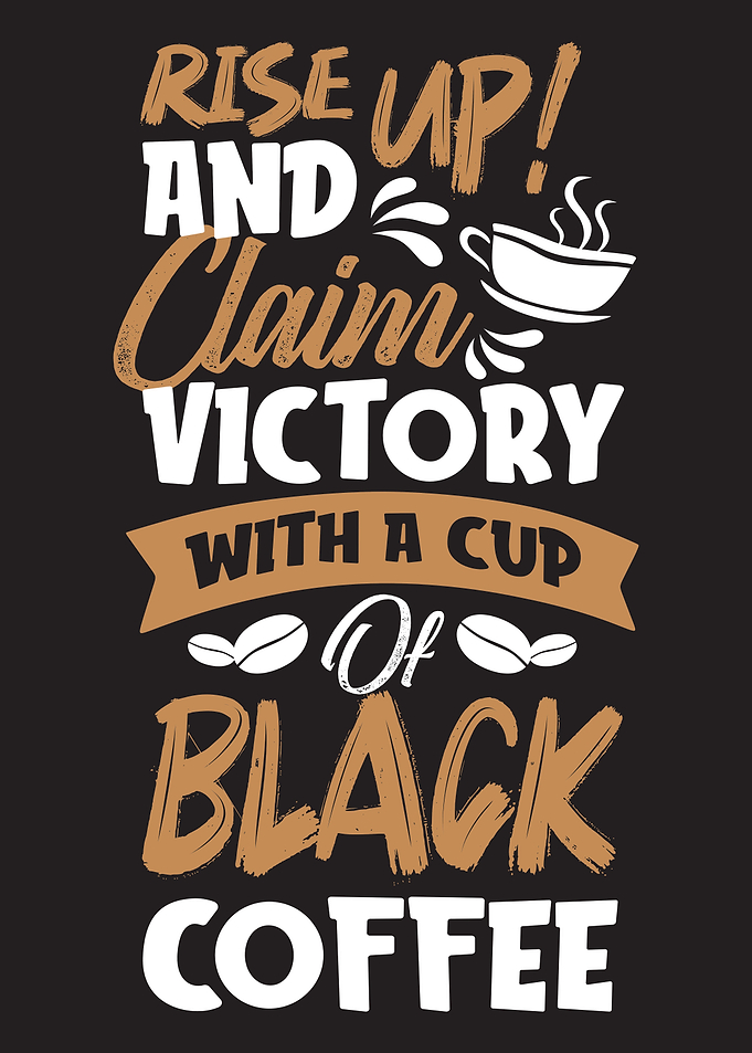 Black Coffee Lover Wallart