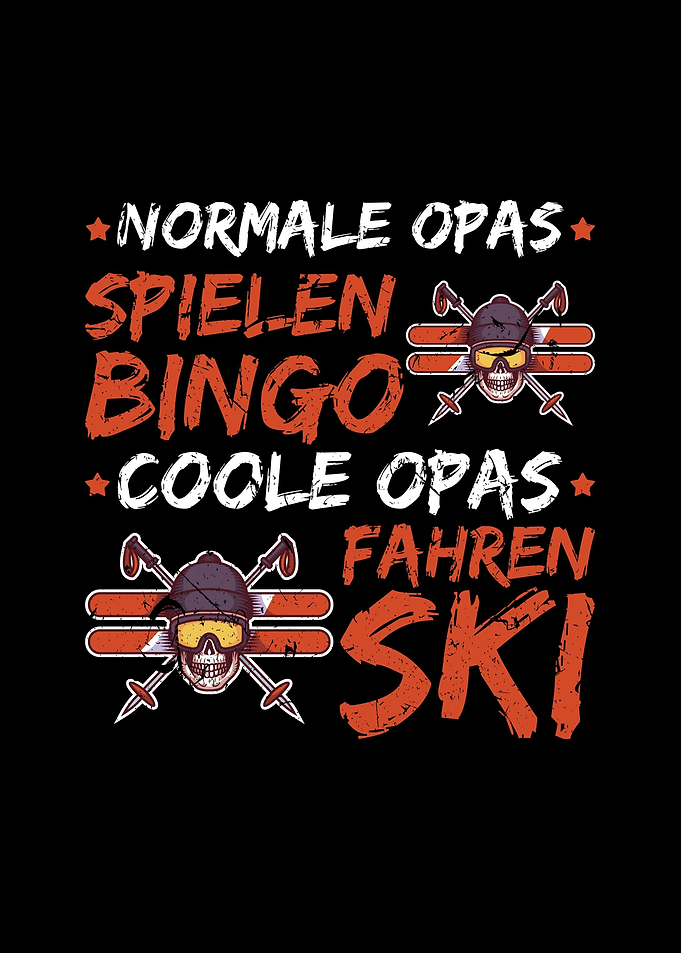 Opa Skifahren Ski