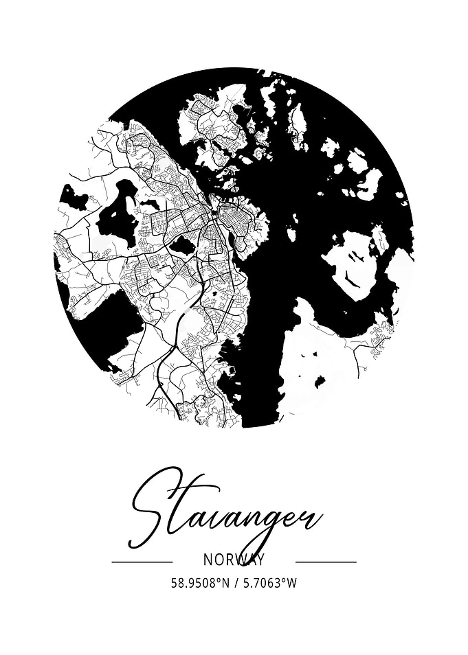 Stavanger Area City Map