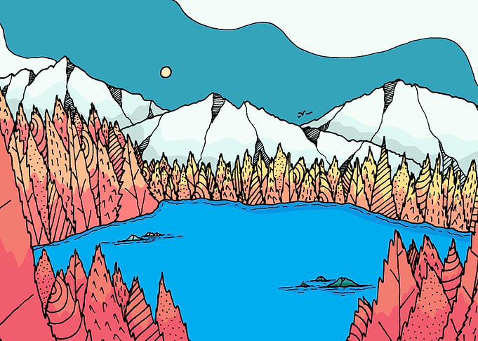 The still autumn lake