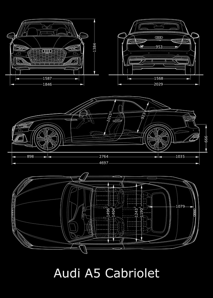 Audi A5 2019 Blueprint