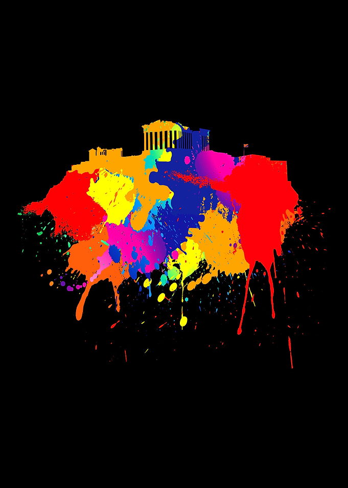Athens Skyline Painting