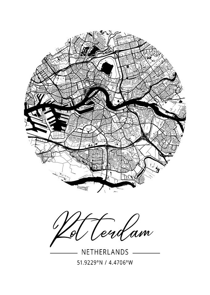 Rotterdam Area City Map