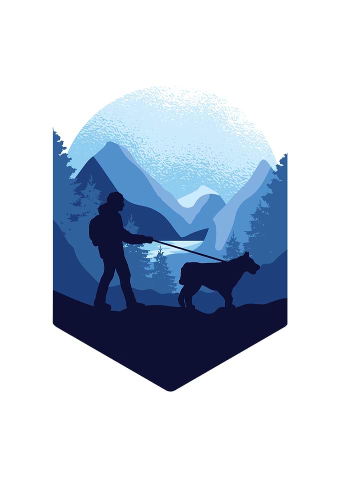 Mountain Hiking with Dog