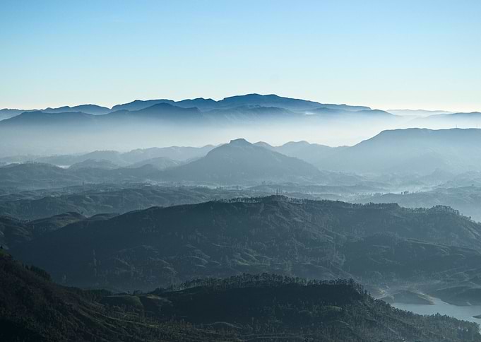 Blue inspirational dawn