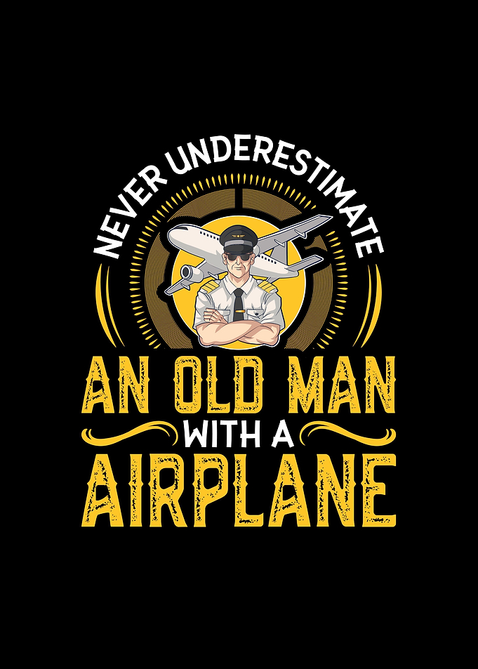 Pilot Old Man Airplane
