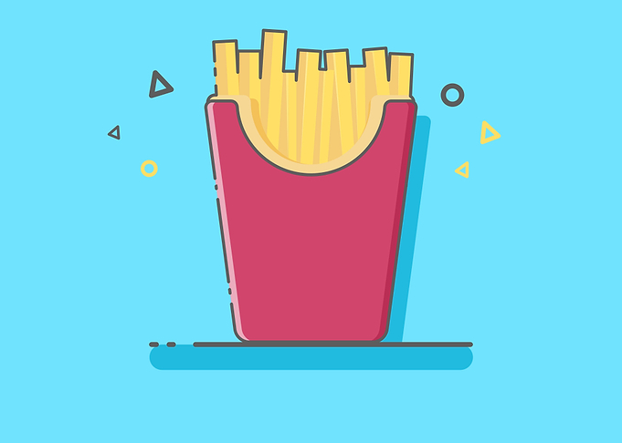 French Fries Flat Design