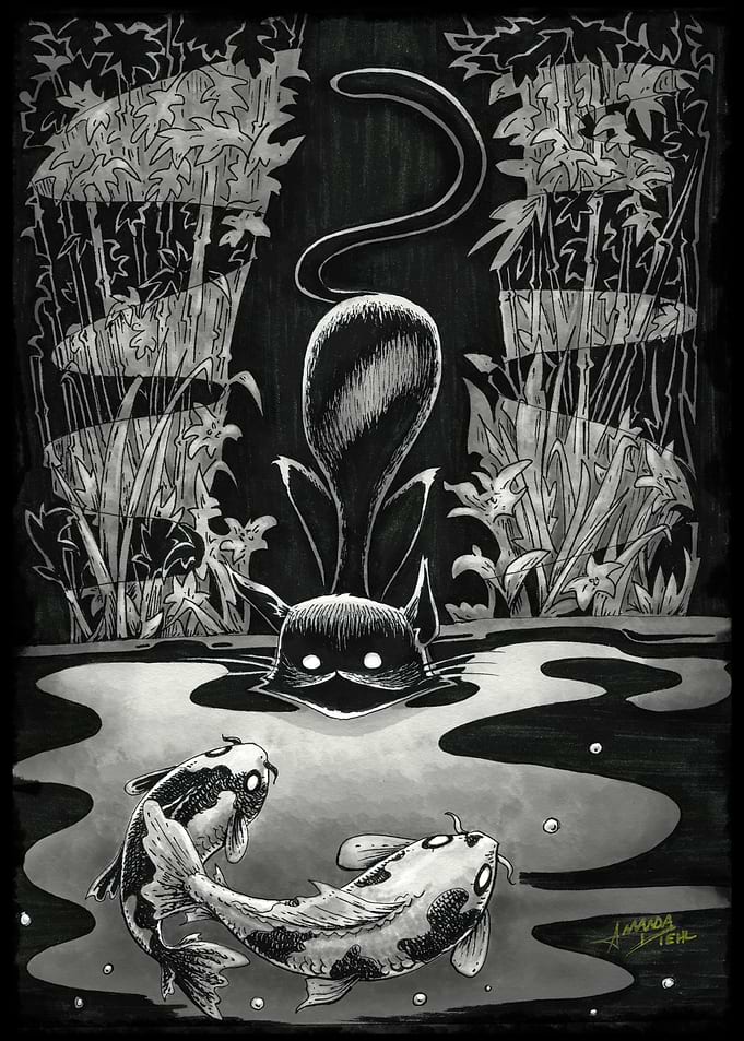 Boo Kitty Goes Fishing