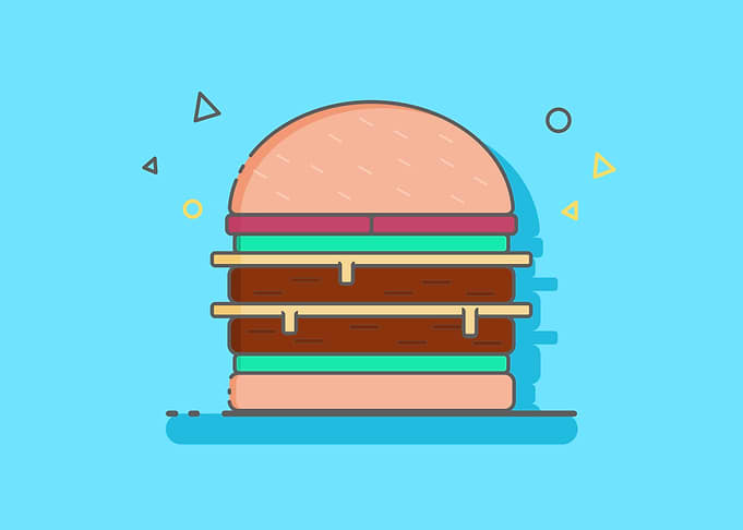 Burger Flat Design