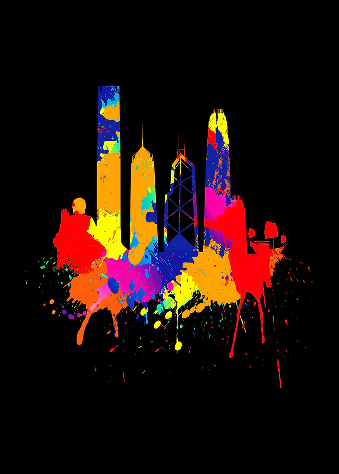 Hong Kong Skyline Painting