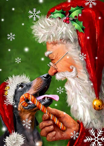 christmas dachshund