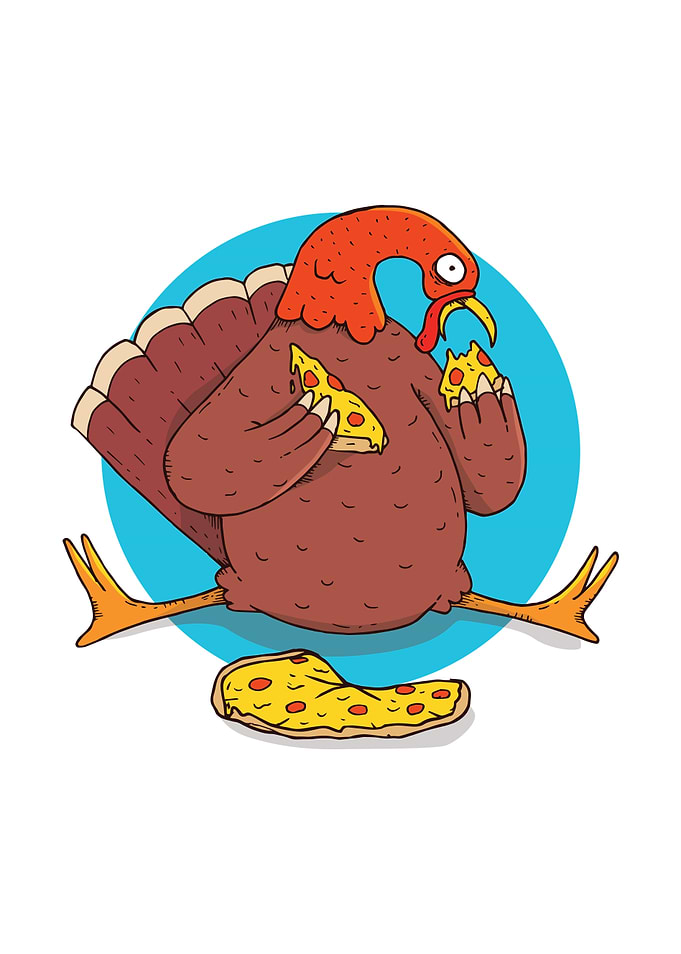 Thanksgiving Turkey Pizza