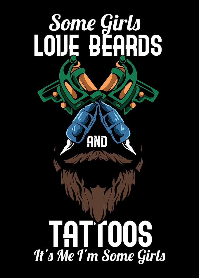 Tattoo Beard Hippy Hipster