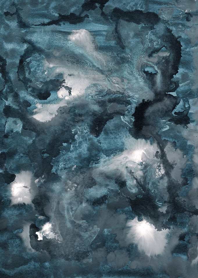 Blue Ink Galaxy Nebula 1