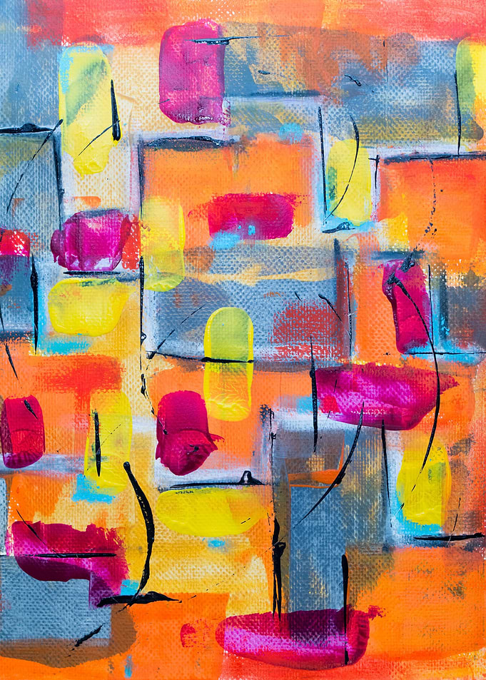 Abstract Oil on Canvas