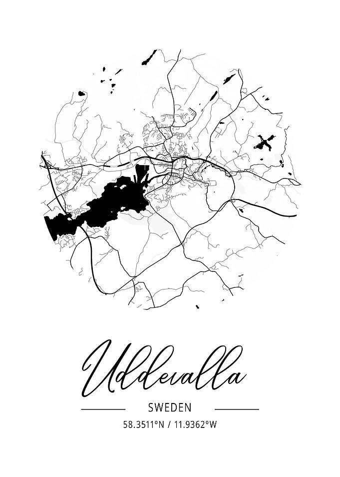 Uddevalla Area City Map