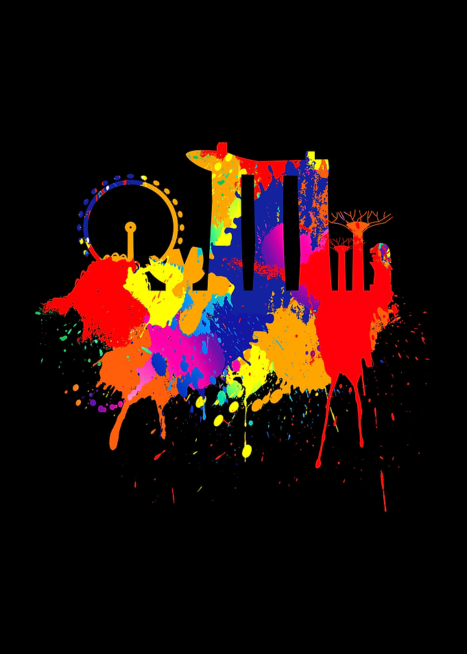 Singapore Skyline Painting