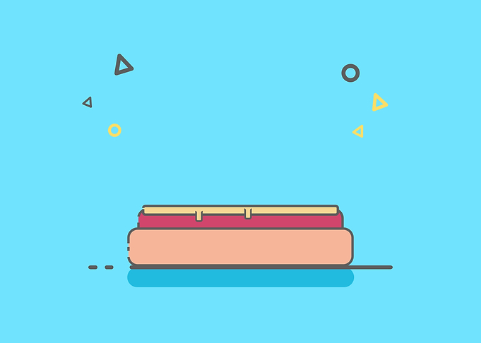 Hot dog flat design