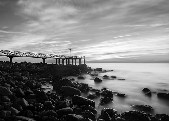 Sunrise black and white