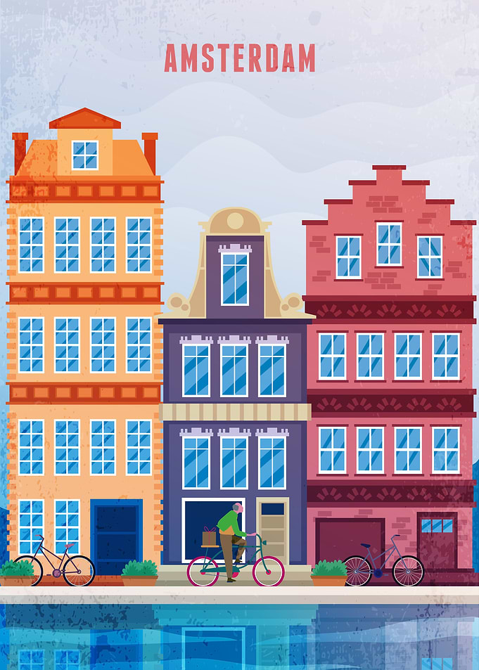 Amsterdam Vintage Poster