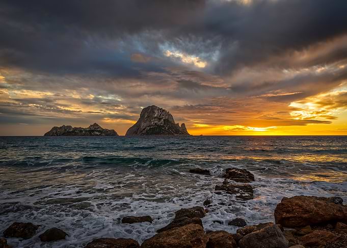 Sunrise beach island sea