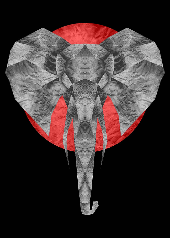 Origami elephant
