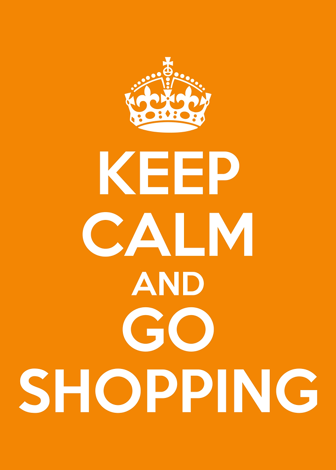 keep calm and go shooping
