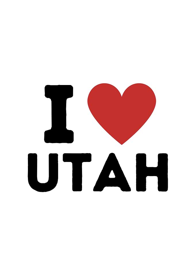 I Love Utah Simple Heart