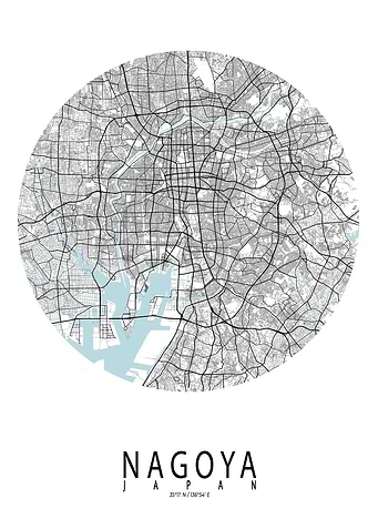 Nagoya City Map Circle